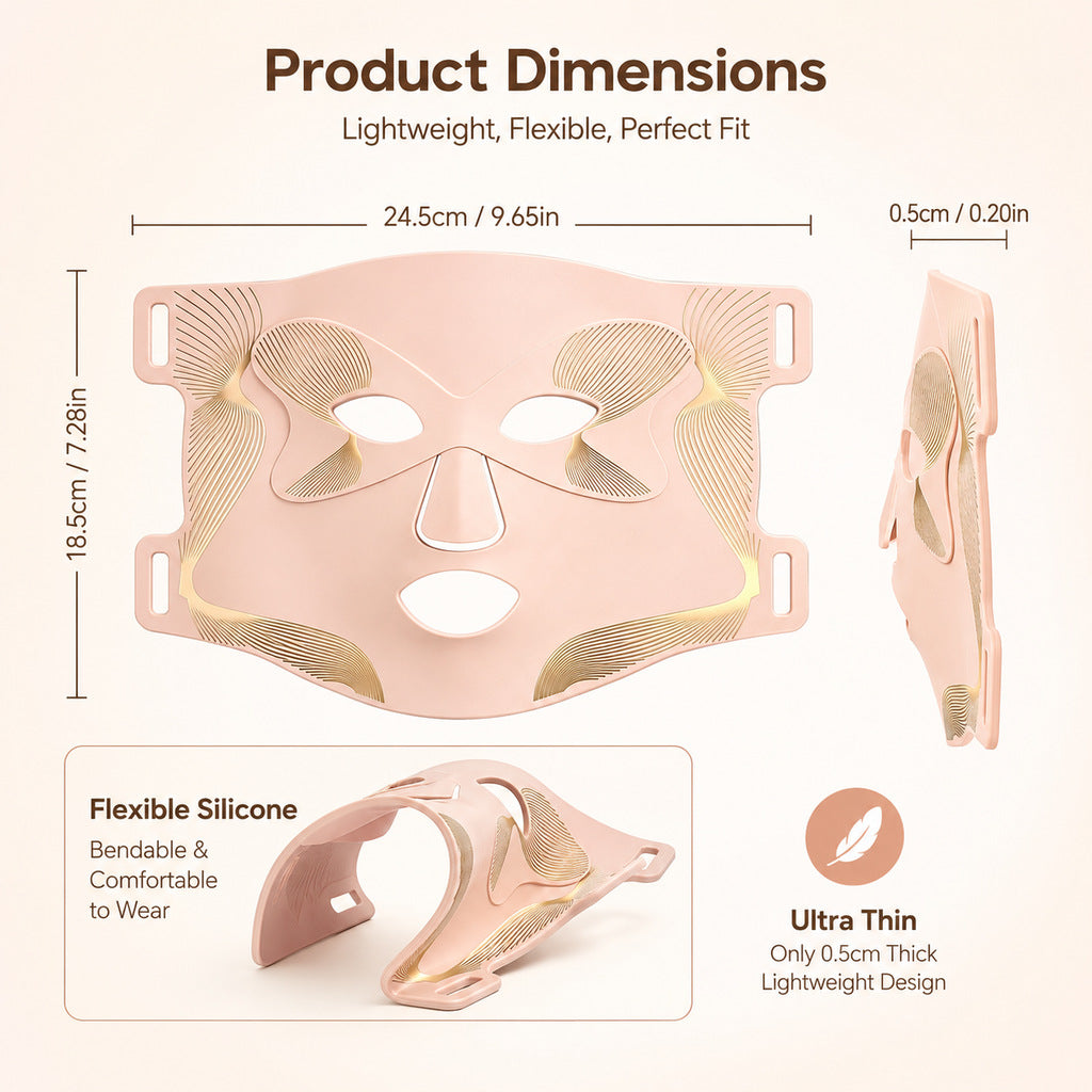 7 Color LED Photon Therapy Silicone Face Mask