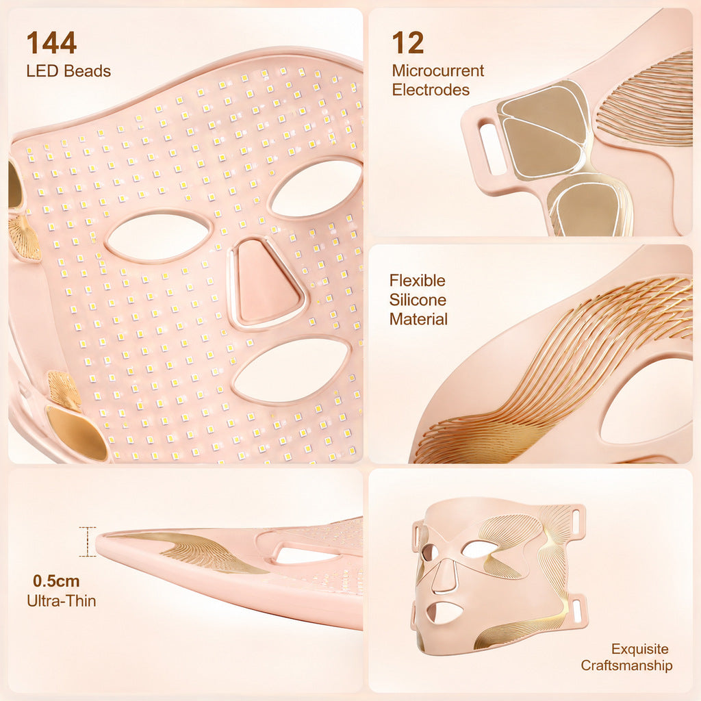 7 Color LED Photon Therapy Silicone Face Mask